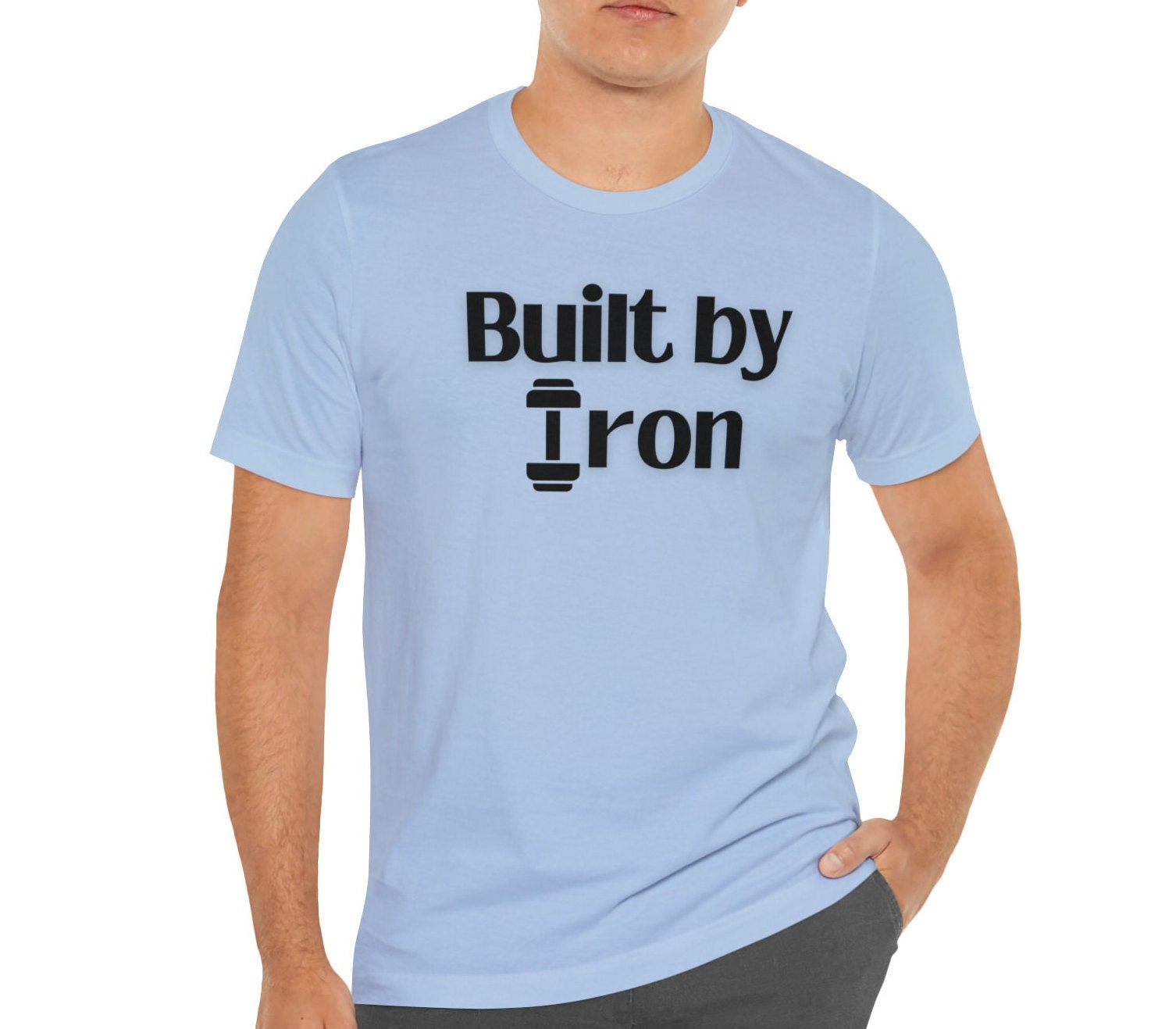 Built by Iron Tshirt Bodybuilders Shirt Gymbro Shirt Etsy