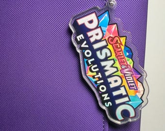 Evolução Prismática Escarlate e Violeta - Conjunto de Chaveiros