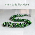 Green Jade Necklace • 6mm Natural Gemstone Beads Necklace • Knotted Artisan Spring Jewelry • SD25 product logo