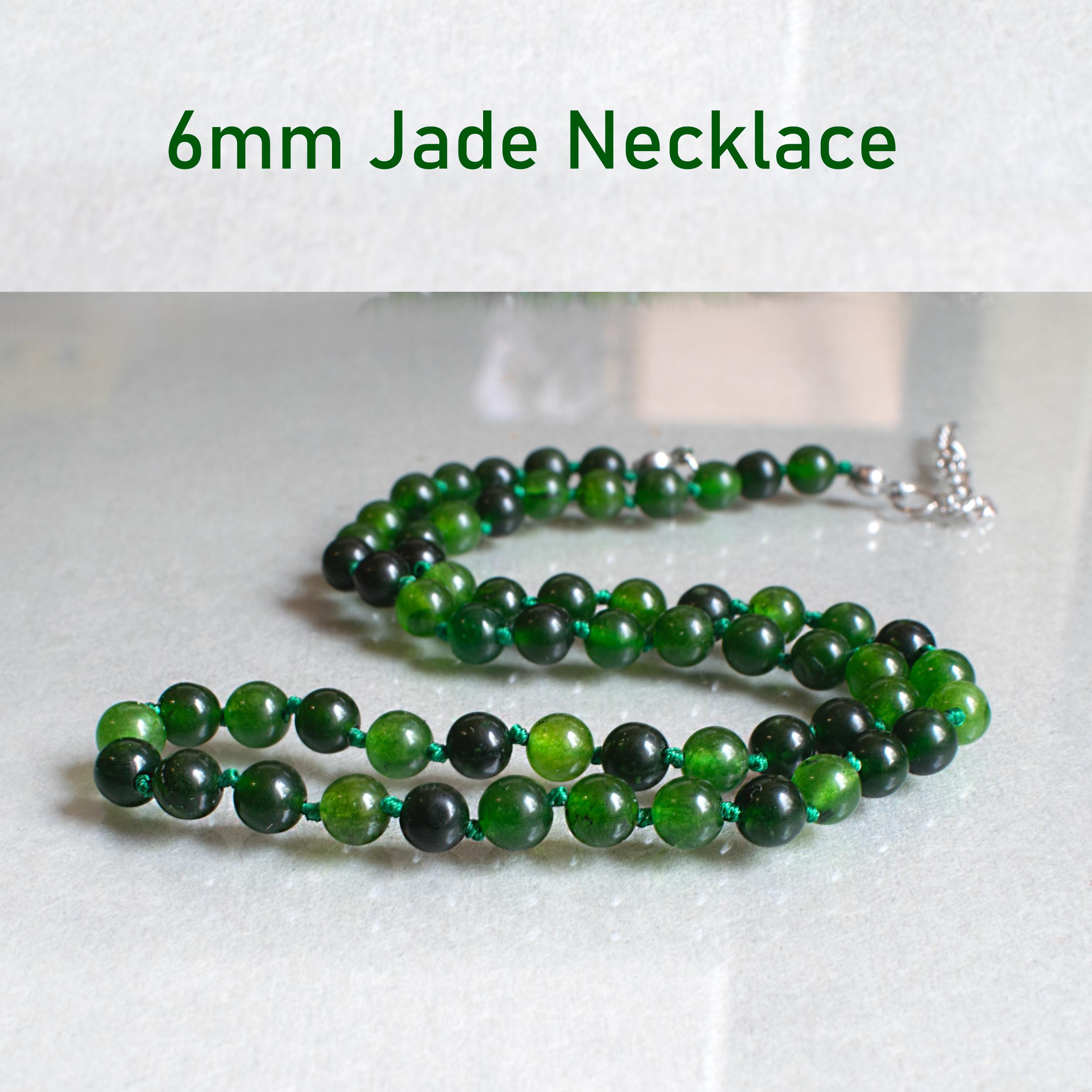 Collana Perline In Giada Verde Naturale Sfaccettata 2x4 Mm