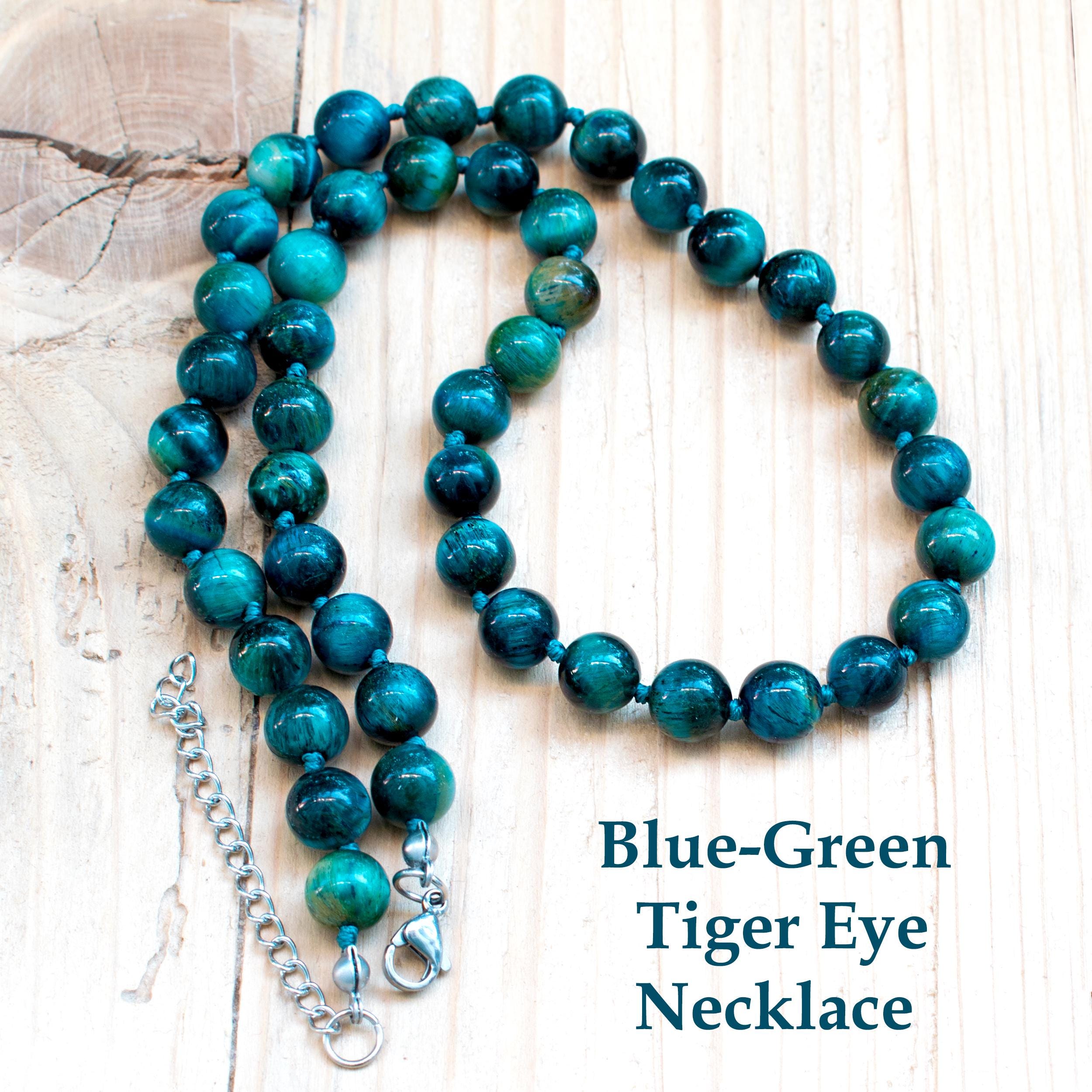 Blue tigers eye necklace deals