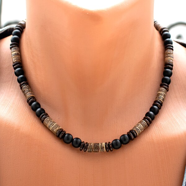 Mens Beaded Necklace Shop Online Etsy
