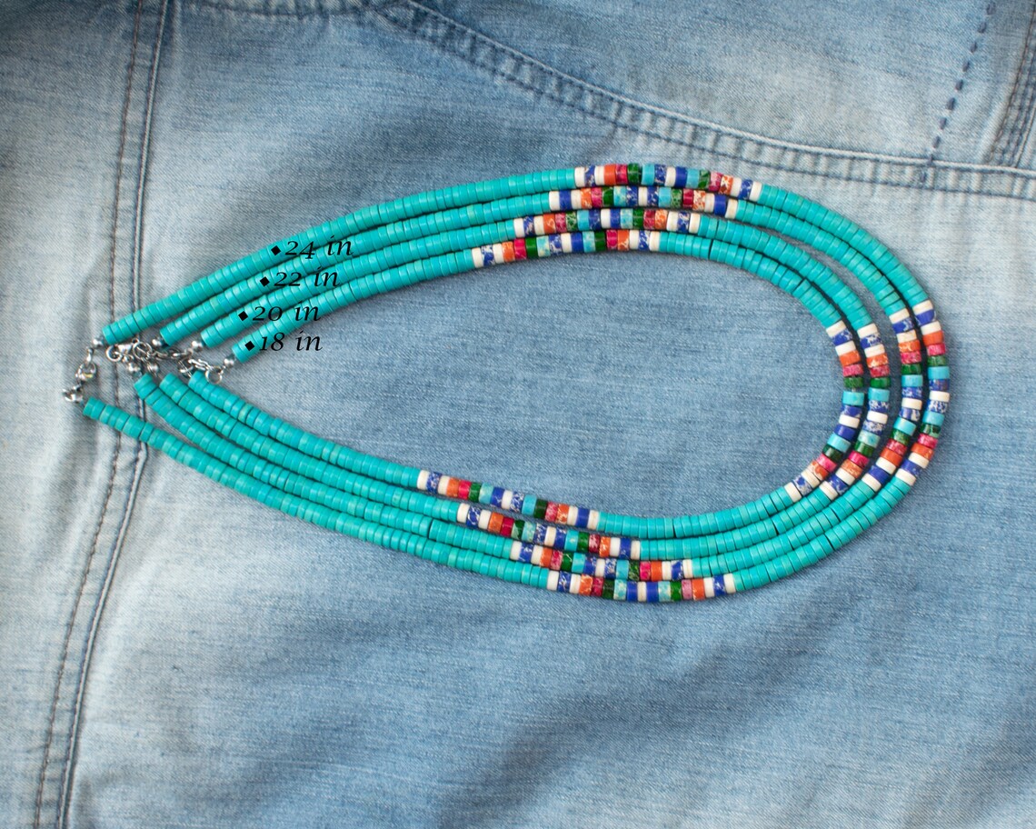 Native American Indian Necklace Turquoise Necklace for Men Etsy