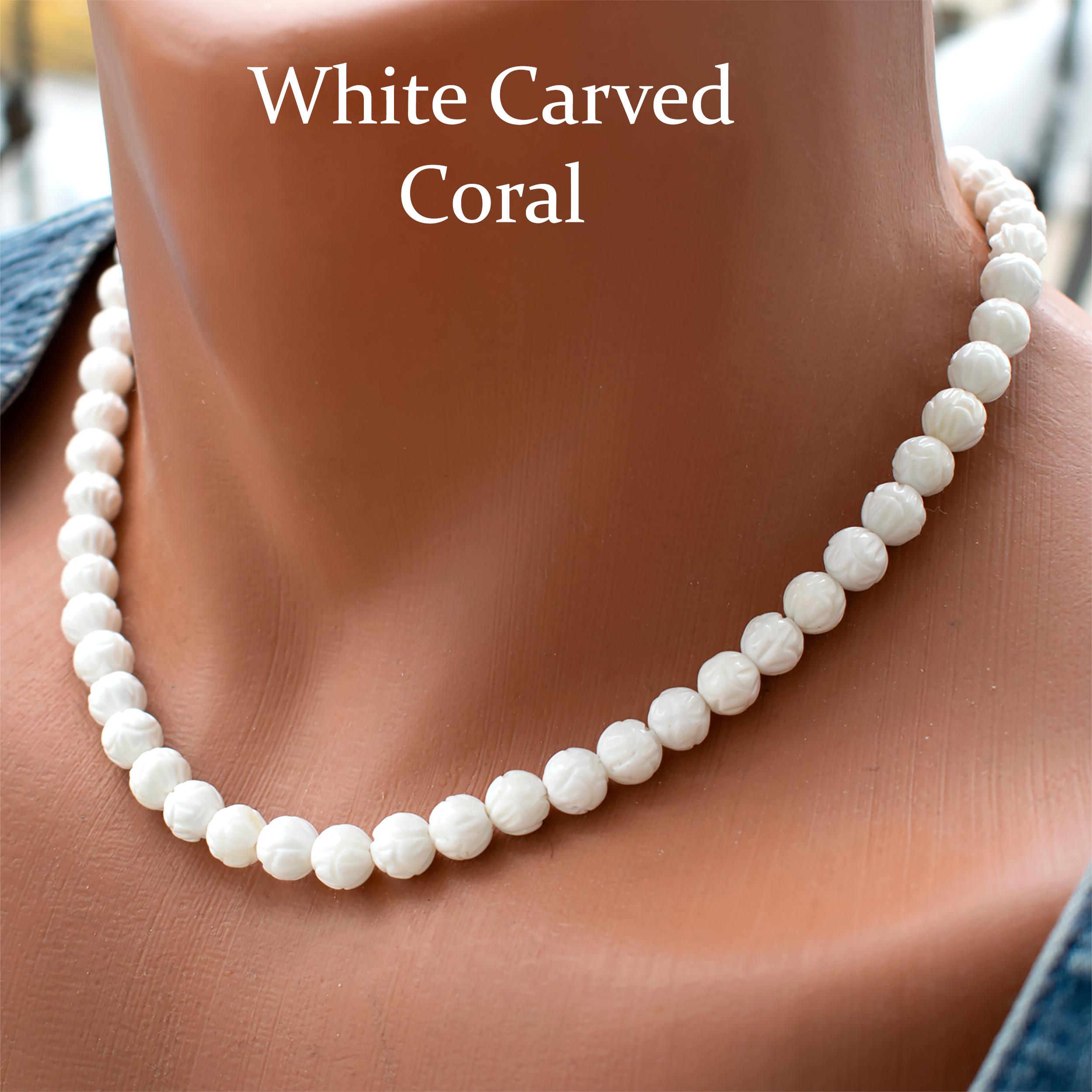 White Coral Necklace - Etsy