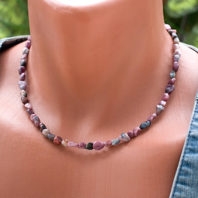 Rhodonite Necklace - Etsy
