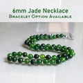 Green Jade Necklace, 6mm Natural Gemstone Beads Necklace, Knotted Artisan Spring Jewelry SD25 product logo