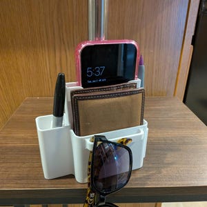 Soporte para teléfono, billetera y gafas de sol para barco: se adapta a barras de 1" a 2,25" y superficies planas