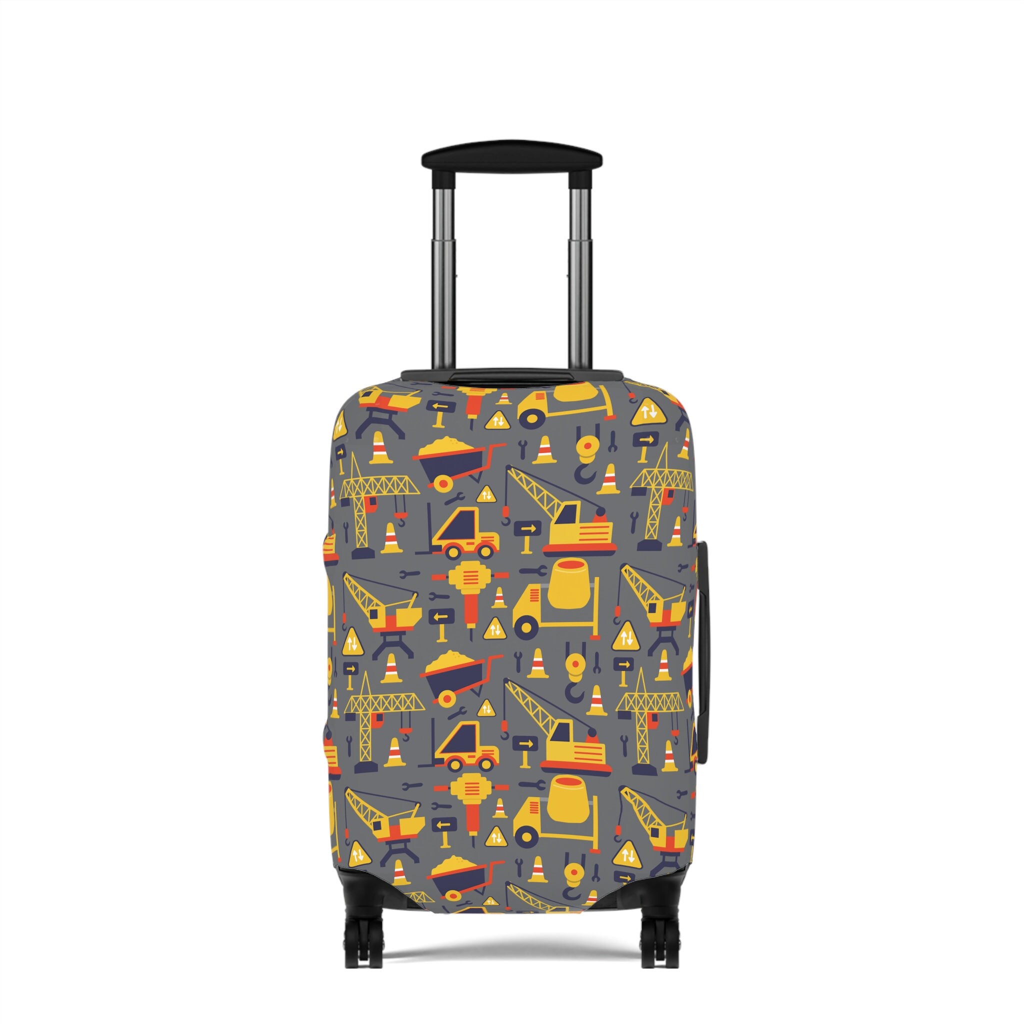 Kids Construction Suitcase Cover, Unique Suitcase Cover, Travel Gifts