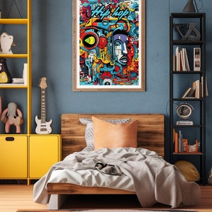 Hip Hop Wall Art for Rappers, Printable Music Poster, Digital Poster ...