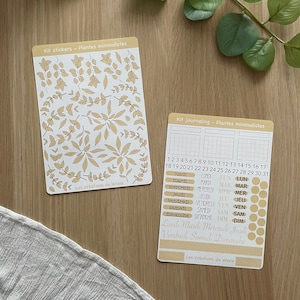 Sheets of stickers theme "Minimalist plants" - Stickers for bullet journal, planner, scrapbooking, art journal, card making