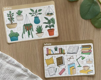 Planches de stickers thème "Lecture" & "Plantes" - Autocollants pour bullet journal, planner, scrapbooking, art journal, carterie