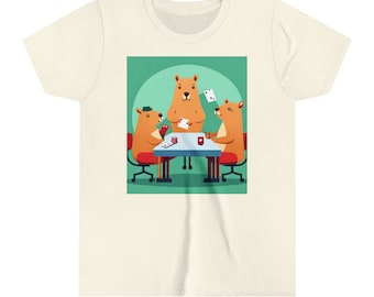 Capybara Card Game Youth Short Sleeve Tee