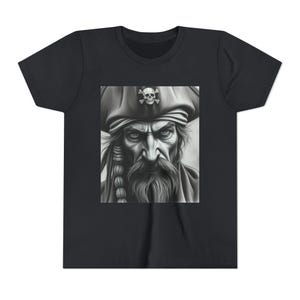 Cursed Pirate Skull Youth Tee, Cool Kid&#39;s Shirt, Pirate Theme Gift, Adventure Wear, Unique Graphic Tee, Boys & Girls Fashion