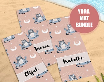 Kids Yoga Mat, Children’s Yoga Mat, Yoga Mat Bundle, Yoga Mat, Gift for Kids, Personalized Yoga Mat, Custom Yoga Mat, Kids Fitness Gift