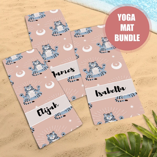 Kids Yoga Mat, Children’s Yoga Mat, Yoga Mat Bundle, Yoga Mat, Gift for Kids, Personalized Yoga Mat, Custom Yoga Mat, Kids Fitness Gift