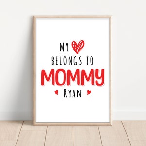 Arte de parede personalizada para impressão de dia dos namorados, decoração de parede para berçário, cartões de dia dos namorados, decoração para berçário, nome personalizado para impressão, downloads digitais