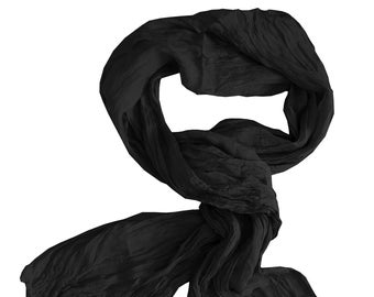 Foulard en soie, foulard froissé, foulard pour homme et femme, 100 % soie de Posh Gear