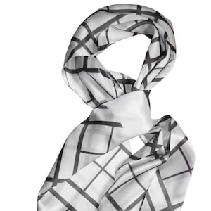 Silk Scarf Quadrinata Women Men Scarf Silk made of 100% silk by Posh Gear