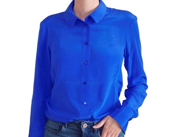 Seidenbluse Collettoseta Bluse aus 100% Seide für Damen von Posh Gear langärmlig mit Kent Kragen