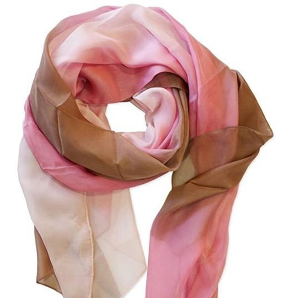 Silk Scarf Tri-Color Women's Chiffon Scarf Silk made of 100% silk by Posh Gear