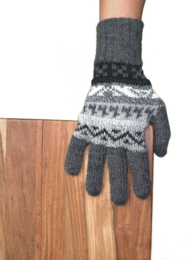 Alpaca finger gloves Guantilissi gloves women men made of 100% alpaca wool by Posh Gear image 6