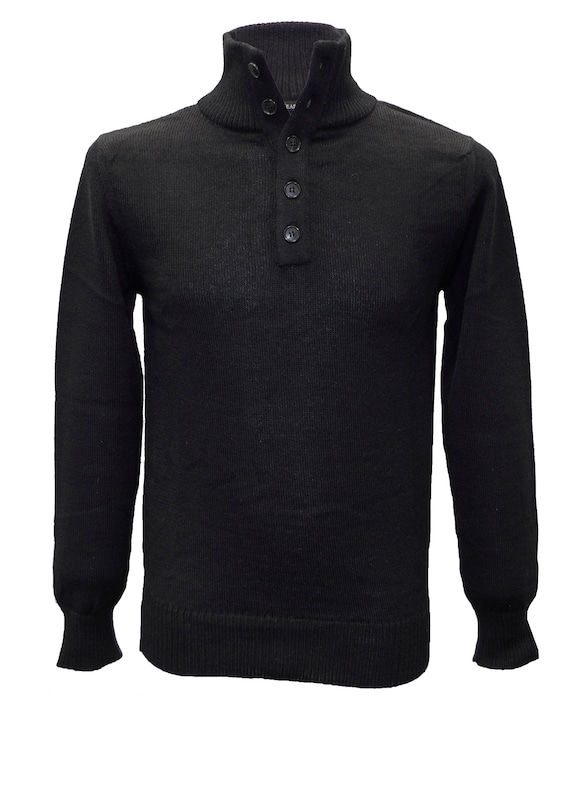 Alpaka Herren Stehkragen Pullover Lupetto aus 100% Alpakawolle von