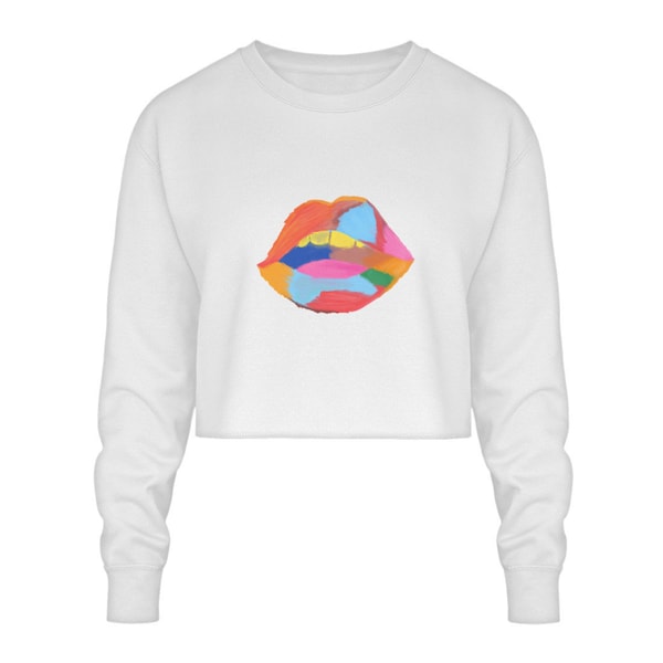 hot lips  - crop sweatshirt