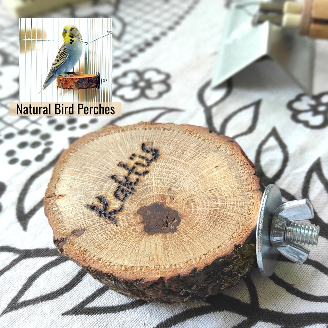 Bird Wood Perch, 8 Pack Natural Wooden Birds Perch for Cage, Bird Nest ... - Strawberry Tree Wooden Macaw Cage Perch
