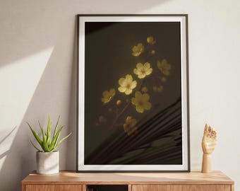 Japanese Cherry Blossom Print: Sakura Floral Wall Art (Digital Download)