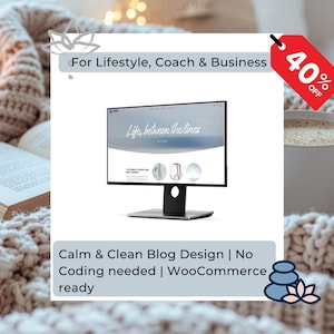 WordPress Blog Theme – Minimalist Feminine Website Template for Lifestyle, Coach & Business – Kadence and WooCommerce Ready