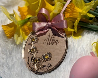 Easter egg in wood and plexiglass to personalize