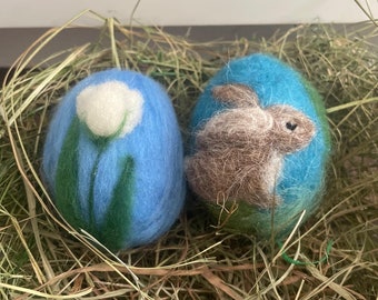 Easter eggs made of felt wool, Easter decorations