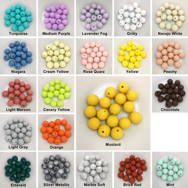 2 Silikon Perlen 12mm in verschiedenen Farben für Schnullerketten, Greiflinge, Beißringe, Silikonperlen, BPA Frei