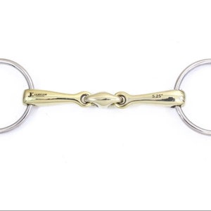Loose Ring German Silver Jointed Mouth Snaffle Horse Bit with Lozenge Link