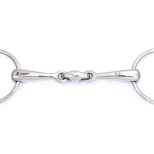 Loose Ring Stainless Steel Double Jointed Mouth Snaffle Horse Bit with Lozenge Link