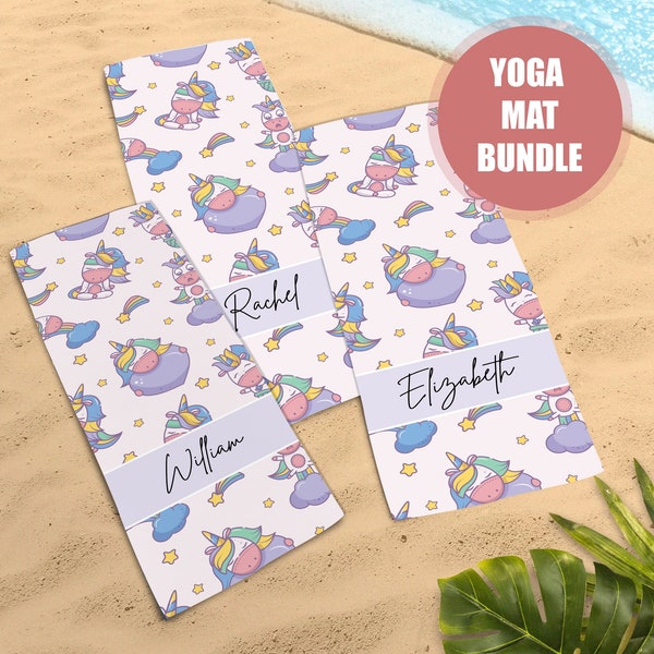 Yoga Mat, Custom Yoga Mat, Personalized Yoga Mat, Children’s Yoga Mat, Yoga Mat Bundle, Kids Fitness Gift, Gift for Kids, Kids Yoga Mat