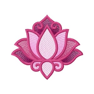 Lotus Flower Embroidery Design – Sacred Mandala Floral Pattern – Instant Download Machine Embroidery