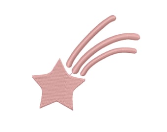 Shooting Star Embroidery Machine File – Whimsical Design (Instant Download)