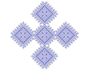 Moroccan Cross Stitch Embroidery Design: Geometric File (Digital Download)