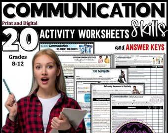 Communicatieve vaardigheden | Effectieve communicatieactiviteiten | Scenario's | Communicatie | Sociale vaardigheden | Werkbladen | Sociale filters