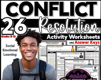 Conflict Resolution Activity Worksheets, Conflict Resolution, Problem Solving Activities, Social Skills, Conflicts, Coping Skills Activities