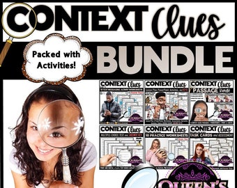 Context Clues Practice Worksheets, Vocabulary Activities, Context Clues Worksheets, Context Clues Activities, Vocabulary Activities, Infer