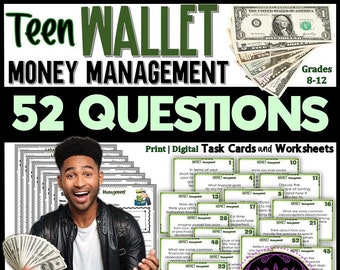 Financial Literacy | Money Management Skills Questions | Budgeting Skills | Reflection Questons | Money Management Printable | Teen Finance