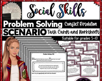 Conflict Resolution Scenarios, Conflict Resolution, Problem Solving Scenarios, Coping Skills Scenarios, Coping Strategies, Social Awareness