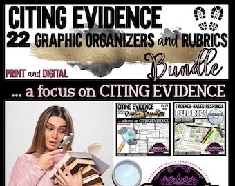 Citing Evidence Rubrics, Evidence Graphic Organizers, Homeschool, Printables, Evidence Rubrics, Graphic Organizer, Citing Evidence, Rubric