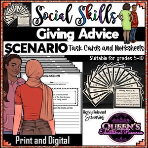 Communication Skills, Effective Communication Scenarios, Scenario Task Cards, Communication, Discussion Skills, Conversation Skills, Friends