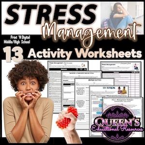Stress Management Activities | Stress Management Worksheets | Coping Skills | Coping Strategies | Mental Health | Stress Relief | Anxiety