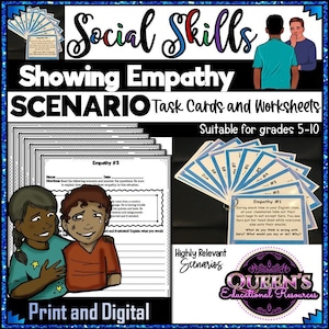 Empathy Scenarios, Empathy Activity, Social Awareness Scenarios, Problem Solving Scenarios, Relationship Skills, Life Skills, Empathy Skills