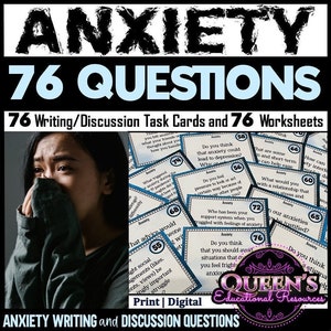 Anxiety Questions | Anxiety Situation Cards | Self-Awareness | Coping Skills | Reflection Questions | Anxiety Coping Skills | Emotions