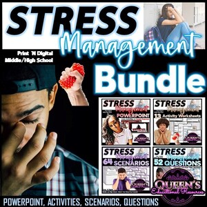 Stressmanagement PowerPoint-presentatie | Stressbeheersingsactiviteiten | Copingvaardigheden | Scenario's voor stressbeheersing | Mentale gezondheid
